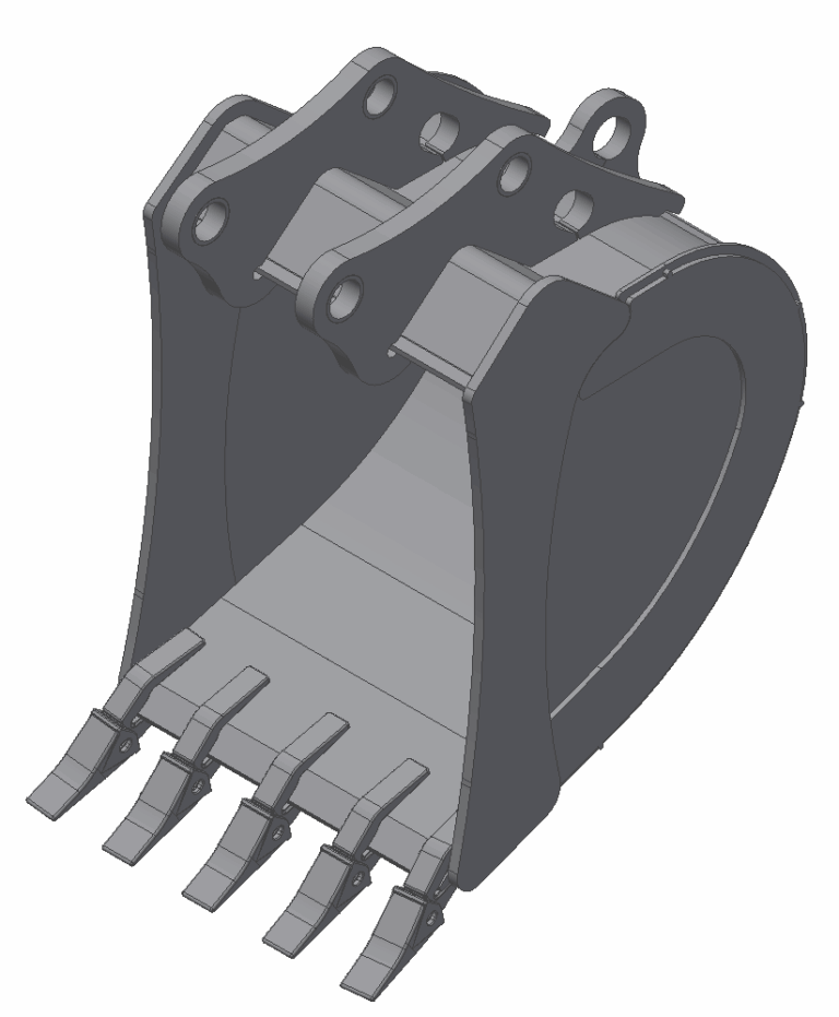 rubber tire backhoe buckets severe duty