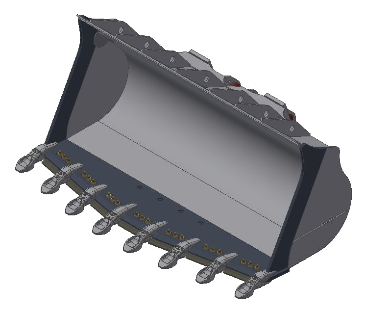 wheel loader buckets hd rock spade straigh lip