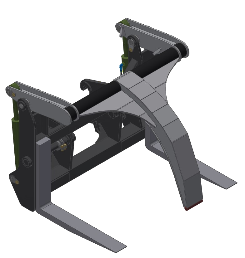 wheel loader forks log lumber clamping2