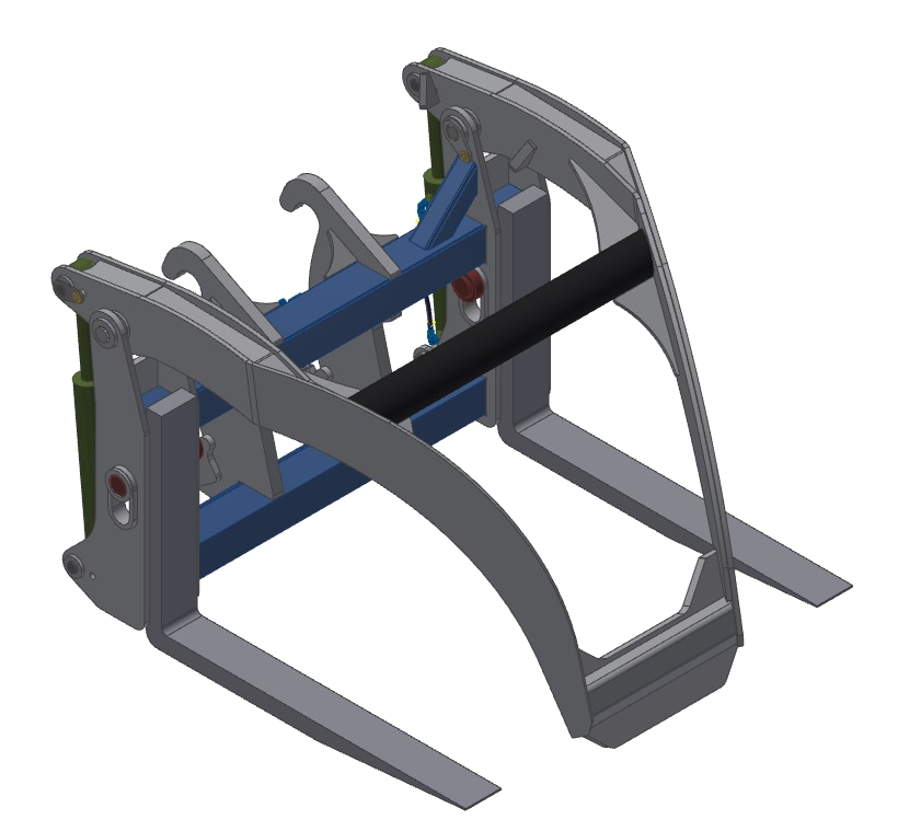 wheel loader forks log lumber clamping3