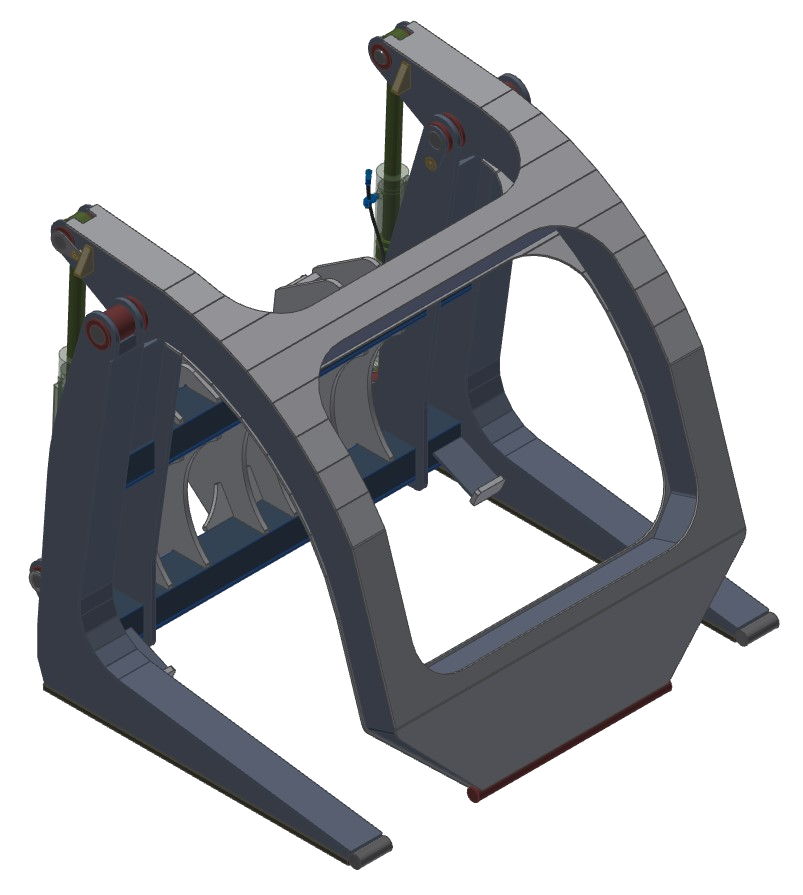 wheel loader forks mill yard