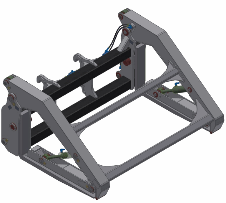 wheel loader forks pipe grapple