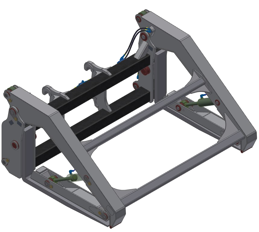 wheel loader forks pipe grapple