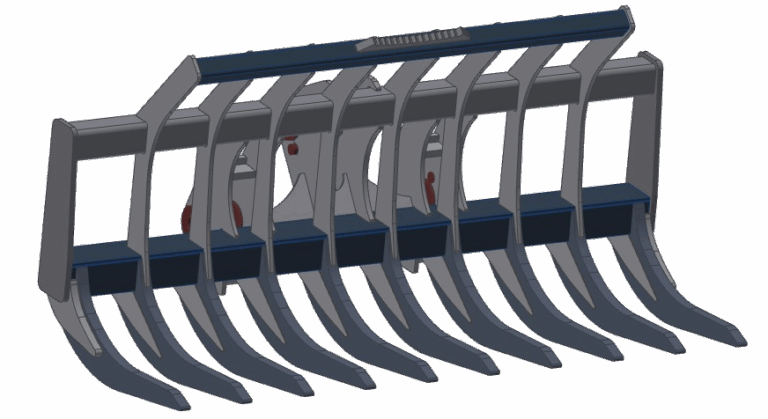 wheel loader rakes non clamping