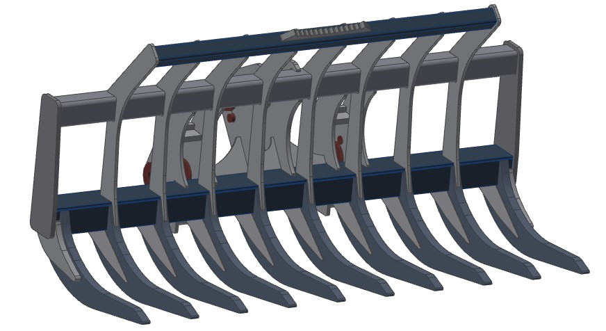 wheel loader rakes non clamping