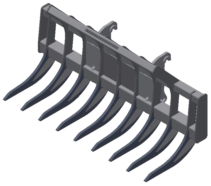 wheel loader rakes non clamping2
